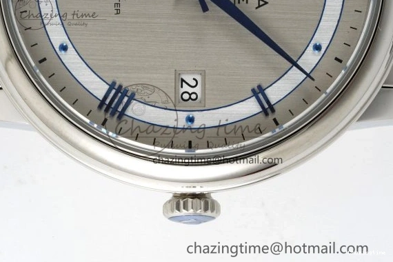 0506 FlexibleFit De Ville SS TWF 1:1 Best Edition Gray Dial Blue Markers on SS Bracelet MIYOTA 7843